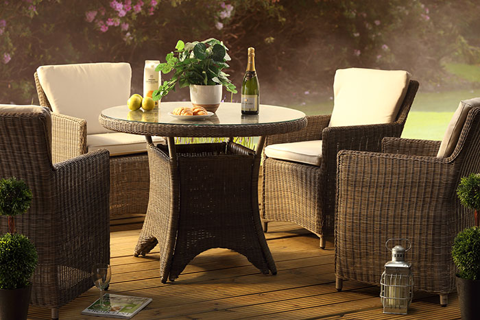 Garden furniture in the sunlight photography